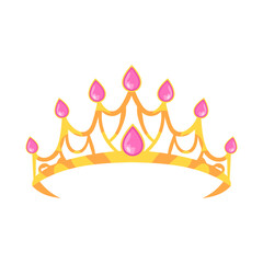 vector golden crown object illustration