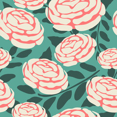 seamless floral pattern with flowers oriental style Modern flower cloth, luxurious fabrics, cotton pattern, wallpaper, satin fabric, book covers, wrapping paper background