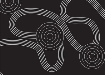 Abstract wave and round element for background.vector illustration,  Stylized line artistic background. 