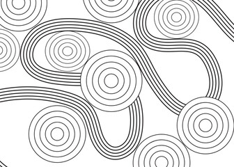 Abstract wave and round element for background.vector illustration,  Stylized line artistic background. 