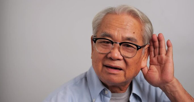 Asian old man couldn't hear the cause of his deafness.
