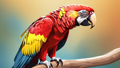 parrot bird red yellow blue beautiful 8