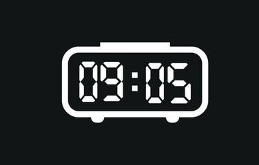 Digital clock number set. Electronic figures. Vector illustration.