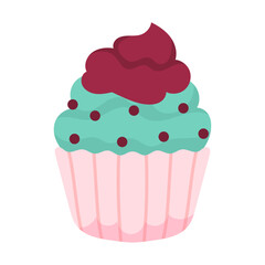 vector cup cake object illustration