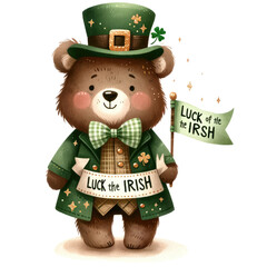 Ice St Patrick Teddy Bear Clipart: Festive Irish Holiday Illustration
Cute Ice Bear St. Patrick's Day Clipart for Winter Celebrations
Whimsical St. Patrick Teddy Bear Clipart: Chilly Holiday Graphics
