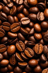 Close-up of Roasted Coffee Beans