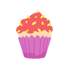 vector cup cake object illustration