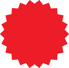 Starburst red sticker set - collection of special offer sale oval and round shaped sunburst labels and badges. Red starburst, sunburst, stamp, seal, label or burst, badge, sticker. Vector.
