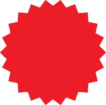 Starburst red sticker set - collection of special offer sale oval and round shaped sunburst labels and badges. Red starburst, sunburst, stamp, seal, label or burst, badge, sticker. Vector.
