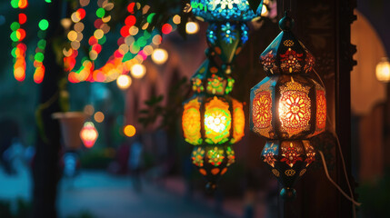 Eid-ul-Fitr Lanterns, Eid Ul Fitr - obrazy, fototapety, plakaty