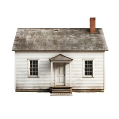 Colonial Saltbox house isolated on transparent background