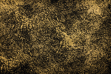 Abstract Gold Paint On Black Paper