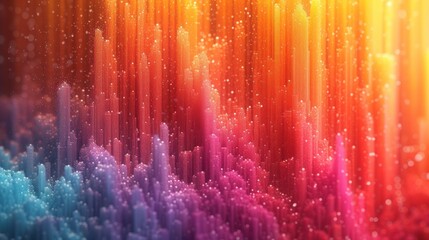 A stunning 3D render of an abstract multicolor spectrum 