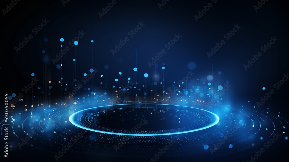 Poster dynamic modern science and technology abstract background: futuristic wireframe spot surface illustr