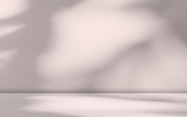 Background Shadow Studio Autumn Beige Plant Overlay Podium 3d White Light Design Table Product Room Empty Backdrop Bg Summer Minimal Place Kitchen Abstract Leaf Pattern Flower Texture Nude Color.