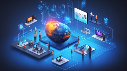 Tech solutions: modern illustration