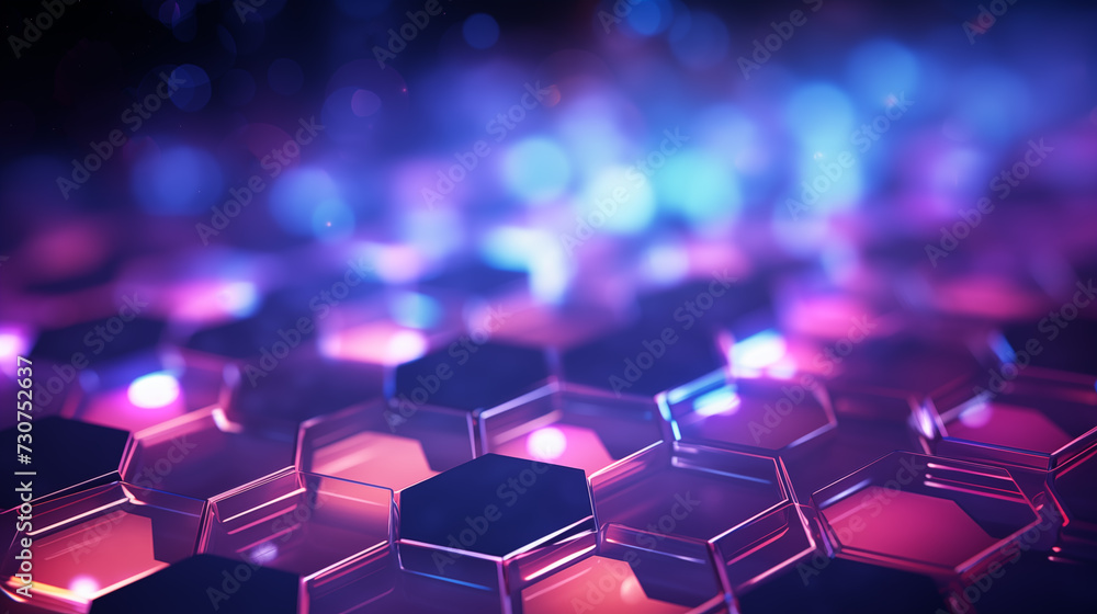 Aufkleber abstract futuristic background with hexagons.