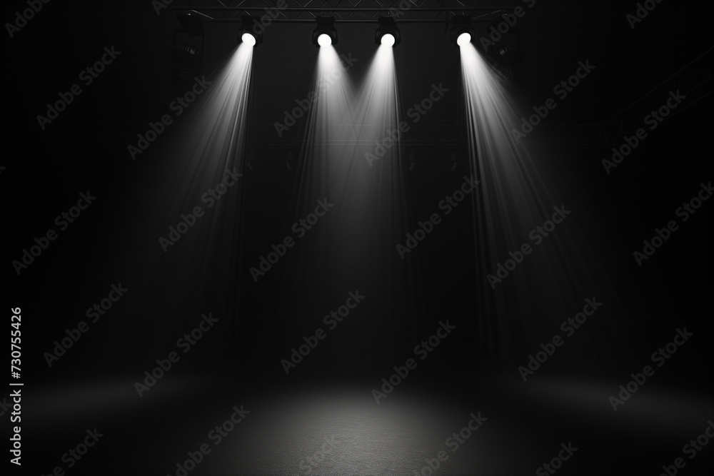 Poster spotlight on stage. background image. created with generative ai technology