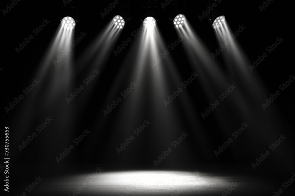 Poster spotlight on stage. background image. created with generative ai technology