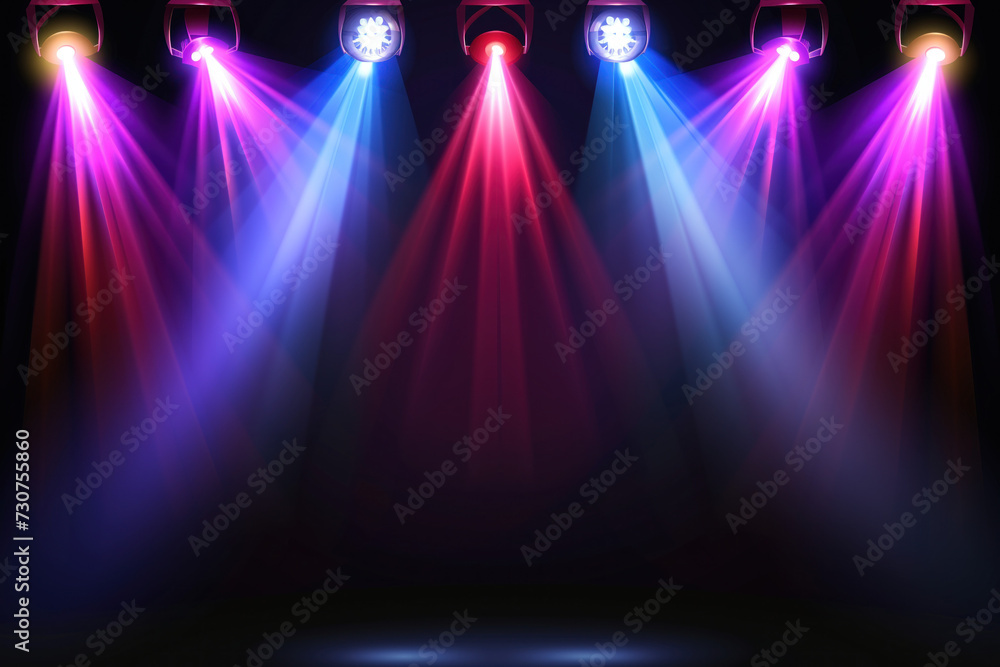Aufkleber spotlight on stage. background image. created with generative ai technology