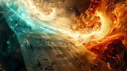 Symphony of Elements: Musical Fusion with Nature and Fire