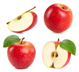 Fresh organic red apple isolated
