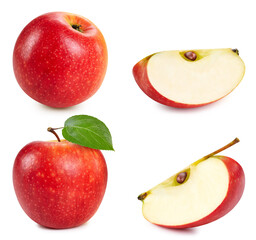 Fresh organic red apple isolated