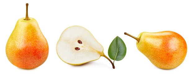 Fresh organic pears isolated