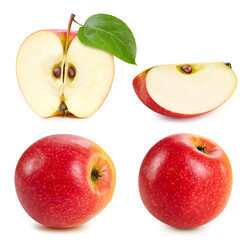 Fresh organic red apple isolated