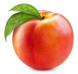 Peach isolated on white background