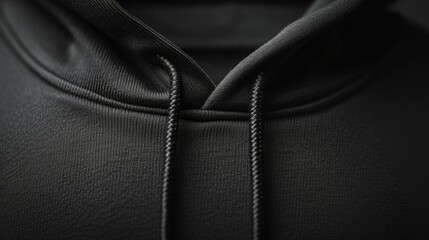A close-up view of a person wearing a hoodie. This versatile image can be used in various contexts