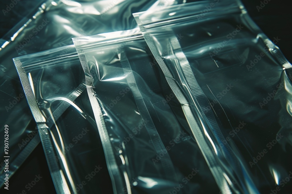 Aufkleber A close-up view of a bunch of scissors inside a bag. This image can be used for various purposes