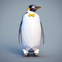 Obraz premium low poly animal cosplay human character
