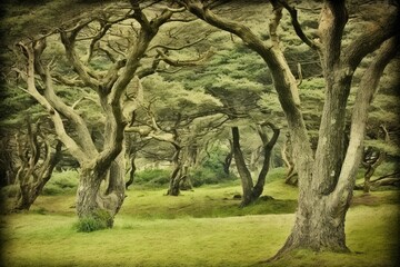 Obraz premium Magical enchanting fantasy landscape background for creative designs and illustrations