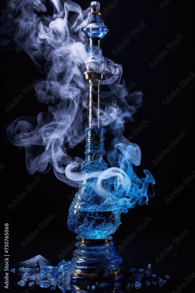 Poster Glass hook with smoke coming out of it. Versatile image for various creative projects