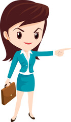 business woman standing character
