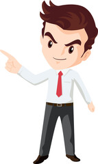Fototapeta premium smart business man character