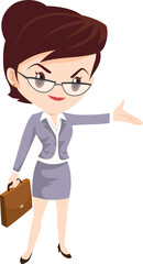 business woman standing character