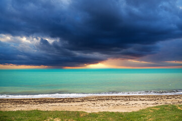 sea beach after a storm