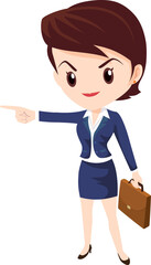 business woman standing character