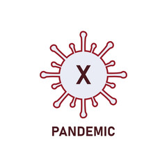 Disease X, new possible pandemic, unknown virus. Science, medicine and healthcare concept. Flat vector illustration eps 10, for print and web.