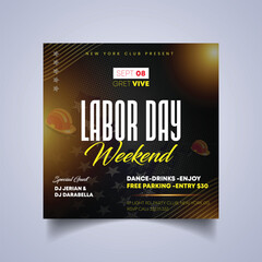 Labor Day Flyer Labour Day celebration party Instagram post template Happy Labour Day