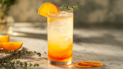 Sunlit Citrus Fizz Cocktail