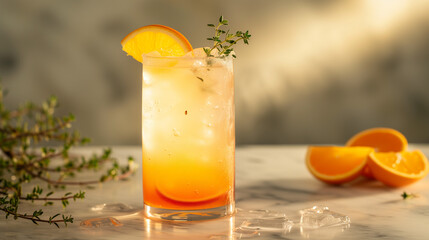 Sunlit Citrus Fizz Cocktail