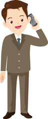 Fototapeta premium smart business man standing character