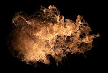 Explosion Swirl Bang Flame Fire Black Background
