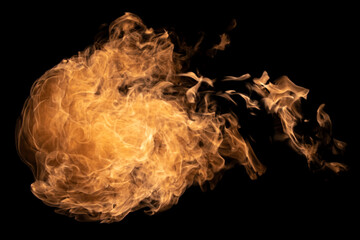 Explosion Swirl Bang Flame Fire Black Background