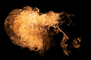 Explosion Swirl Bang Flame Fire Black Background