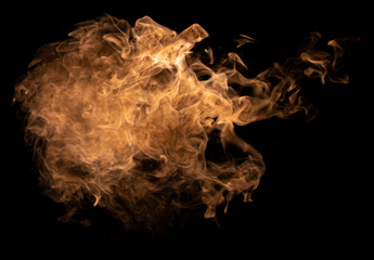 Explosion Swirl Bang Flame Fire Black Background