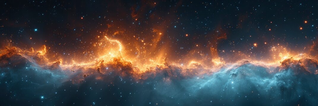 Nebula Deep Space Glowing Mysterious, Background Banner HD